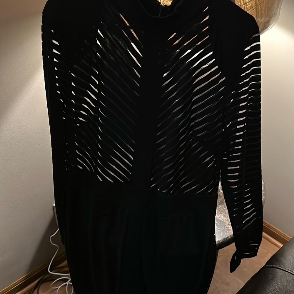 Black see through dress
